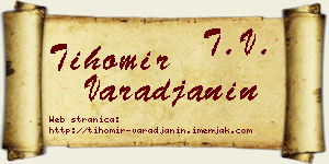 Tihomir Varađanin vizit kartica